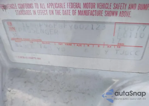 1985 Lincoln Town Car z USA, uszkodzony, nr VIN 1LNBP96F8FY602123